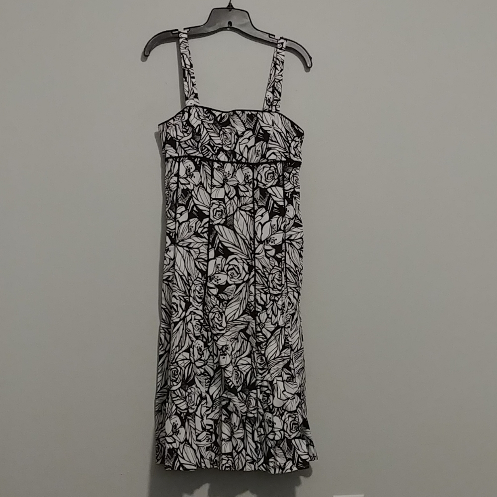 Black and White Rose Dress